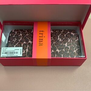 Trina Turk Large Leopard Zip Around Wallet, NWT